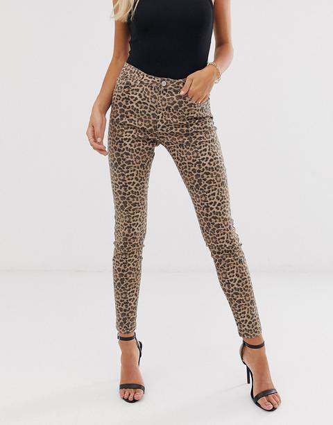 B.young Leopard Print Jeans-multi