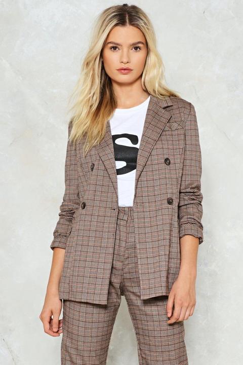 Shake It Out Plaid Blazer