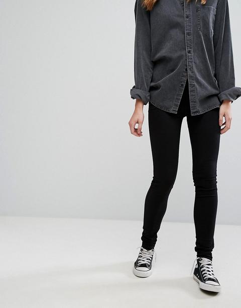 Levi's 711 Mid Rise Skinny Jeans-black