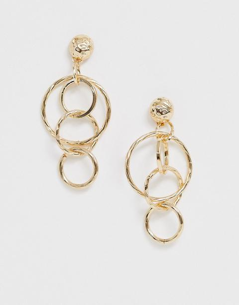 Ashiana Gold Linked Hoop Earrings