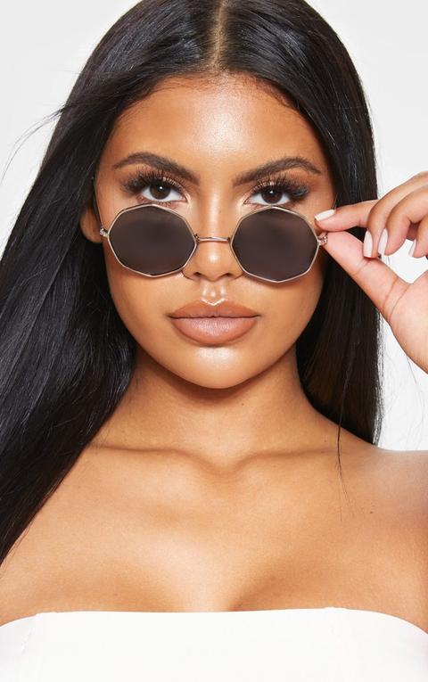 Black Octagon Frame Sunglasses