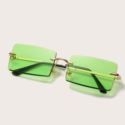 Tinted Lens Rimless Sunglasses