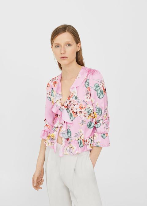 Wrap Floral Blouse