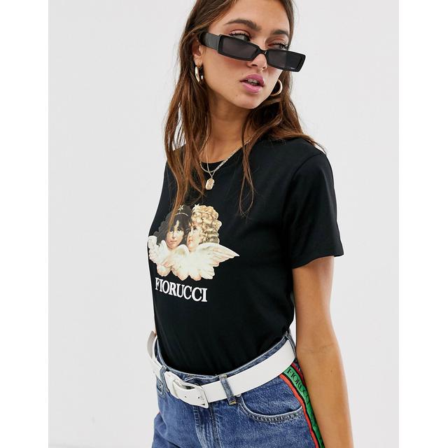 Fiorucci - T-shirt Nera Con Angeli Vintage - Nero from ASOS on 21 Buttons