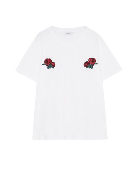 Camiseta Bordado Rosas