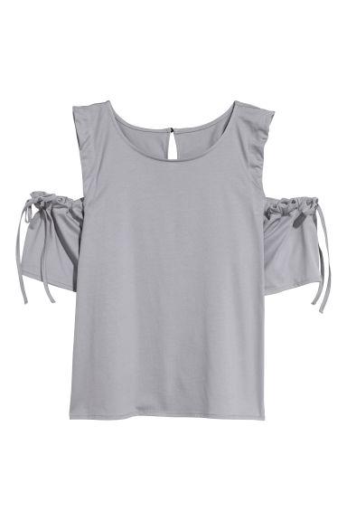 H & M - Top A Spalle Scoperte - Grigio