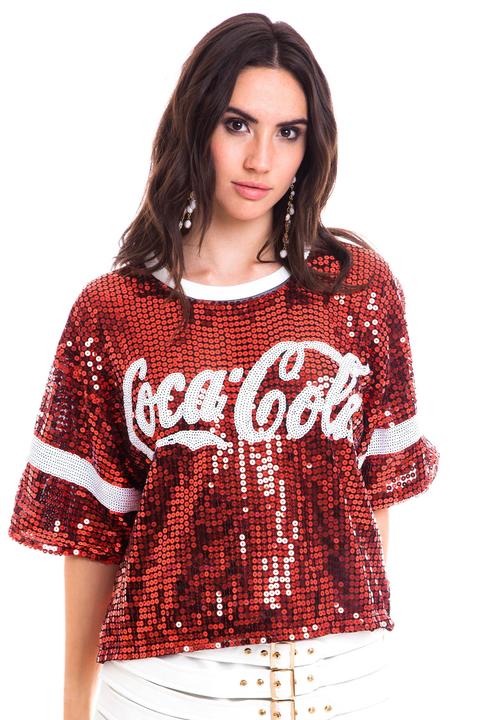Top Lentejuelas Coca Cola