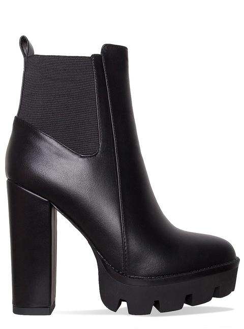 Jemma Black Heel Platform Ankle Boots