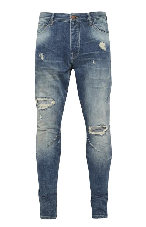 Vaqueros Rasgados Azules
