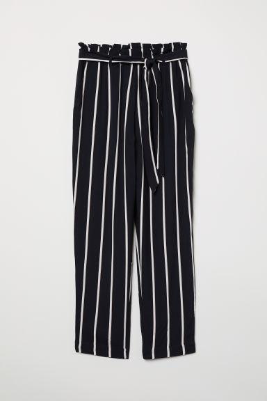 H & M - Pantaloni Vita A Sacchetto - Nero