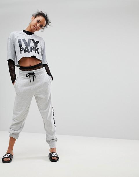 Ivy Park - Pantaloni Della Tuta Grigi Con Logo - Grigio