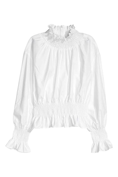 Blusa Fruncida De Algodón Pima