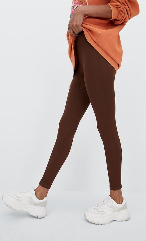 Stradivarius Leggings Sans Coutures Camel Clair M