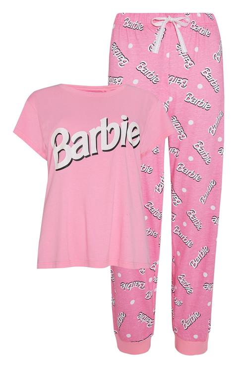 Pink Barbie Pyjama Set from Primark on 21 Buttons