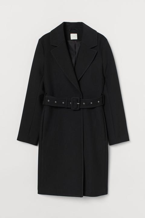 Manteau Ceinturé - Noir