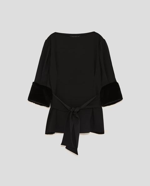 Cuerpo Mangas Detalle Efecto Pelo