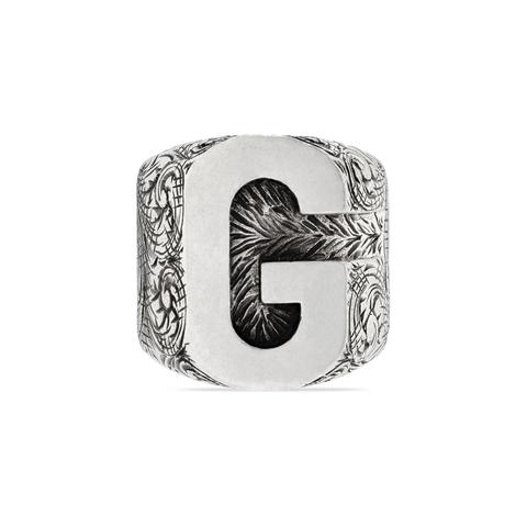 Anello Con Lettera "g" In Argento