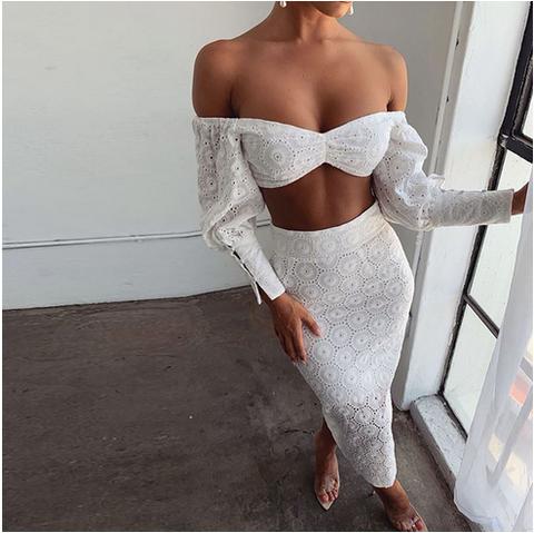 Completo Louis Top Crop E Gonna Midi