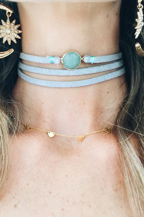 Heaven & Earth Wrap Choker // Grey