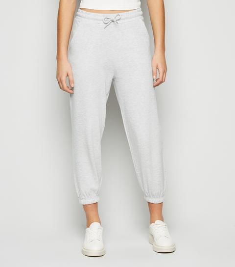 grey cropped joggers womens