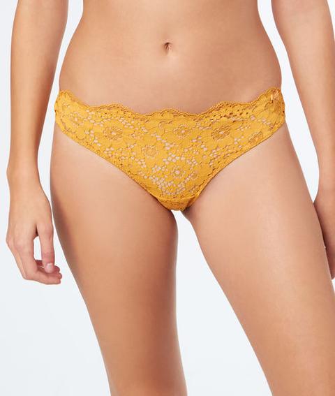 Tanga De Encaje Floral