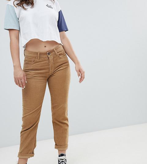 Pull&bear - Mom Jeans Marroni A Coste - Marrone