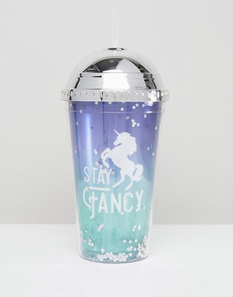 New Look - Stay Fancy - Bicchiere Con Unicorno - Blu