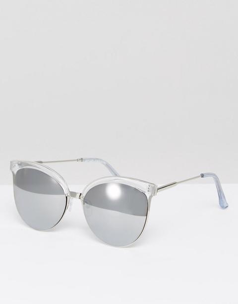 New Look - Lunettes De Soleil Yeux De Chat Verres Miroir - Marron