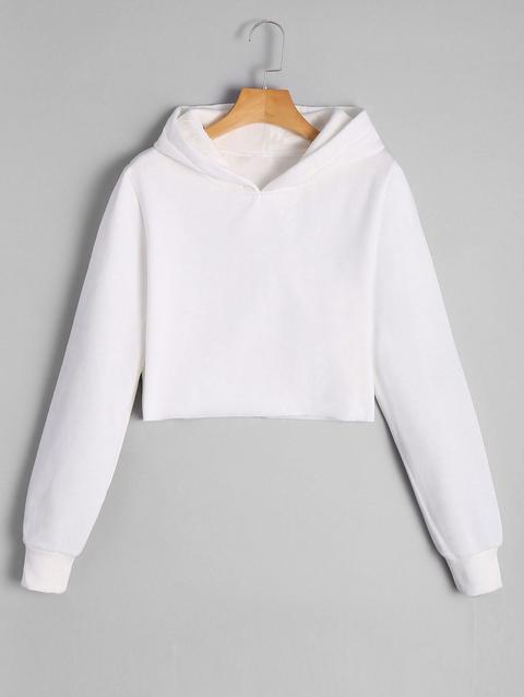 Flocking Cropped Hoodie