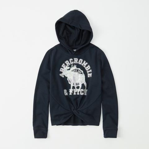 Sudadera Con Capucha Y Parte Delantera Girada Con Logo