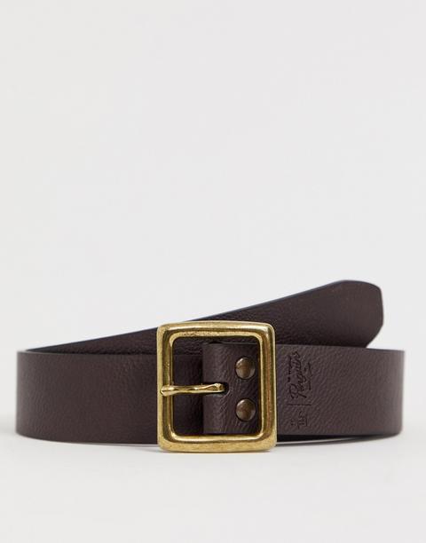 Original Penguin Jeans Suede Belt In Brown