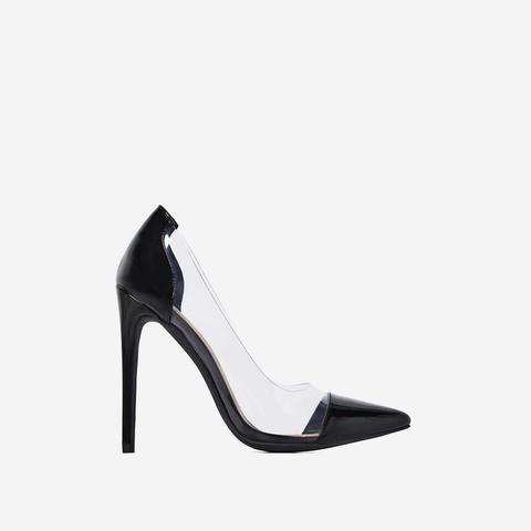 white perspex court heels