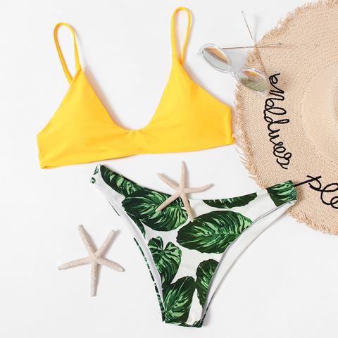 Sets De Bikini Con Estampado De Selva