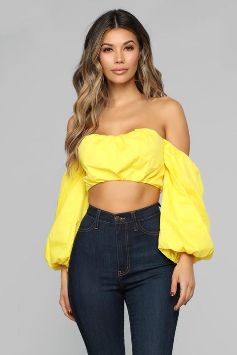 fashion nova yellow top