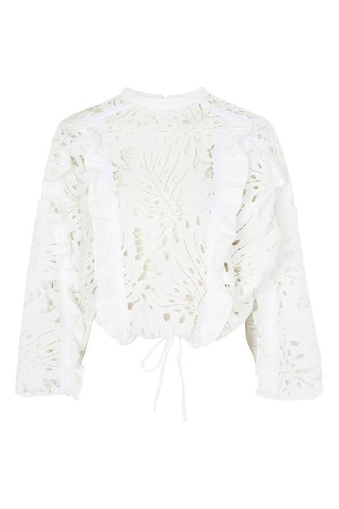 Lace Cutwork Sweatshirt