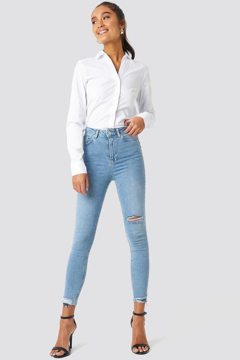 Milla Skinny Cropped Jeans Blau