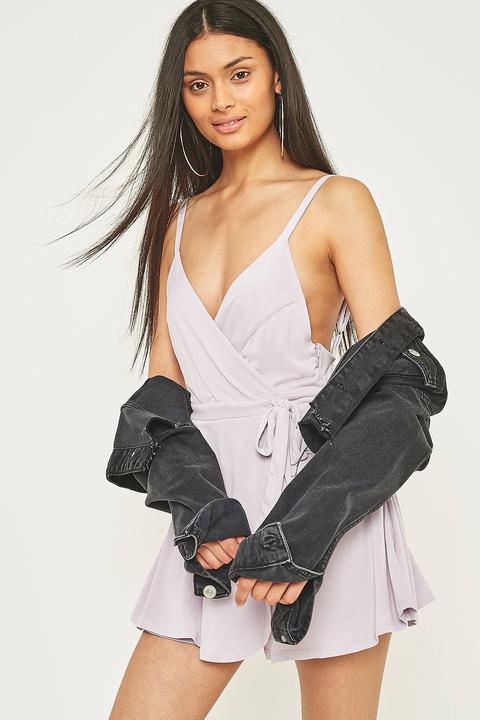 Kimchi Blue Tie-side Wrap Playsuit - Womens Xs