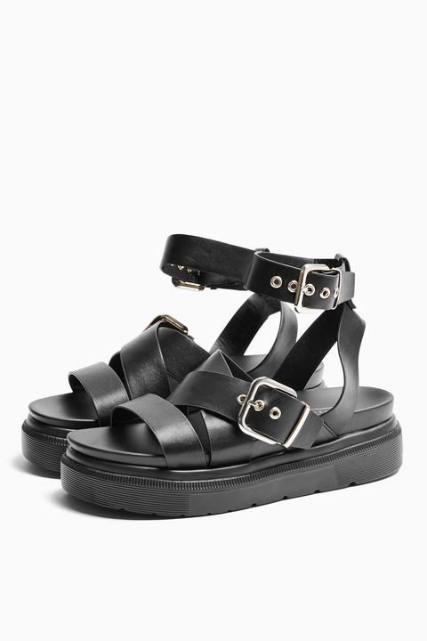 Womens Prime Black Chunky Sandals - Black, Black