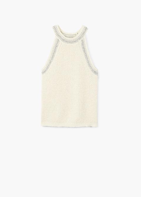 Top Halter Metallizzato