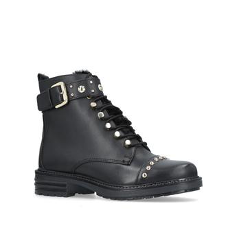 Carvela Son - Black Faux Fur Hiker Boots