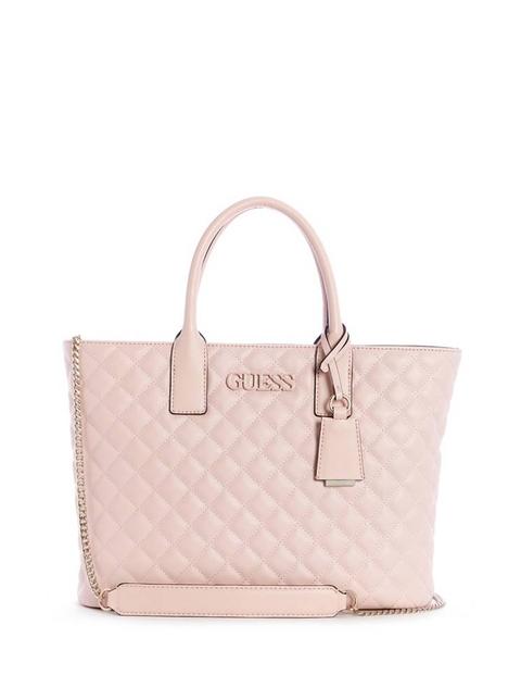 guess pink quilted bag