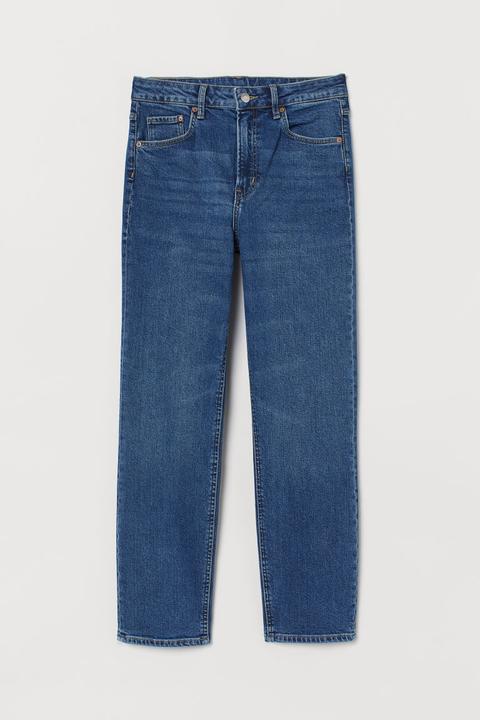 Vintage Slim High Ankle Jeans - Azul