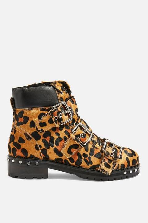 topshop leopard boots
