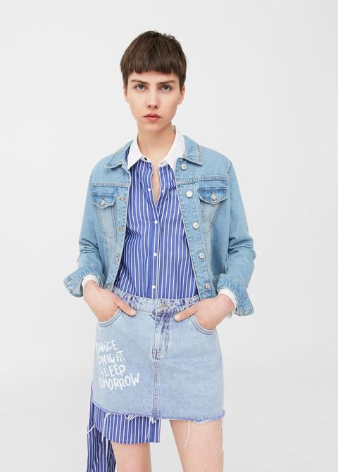 Falda Denim Mensaje