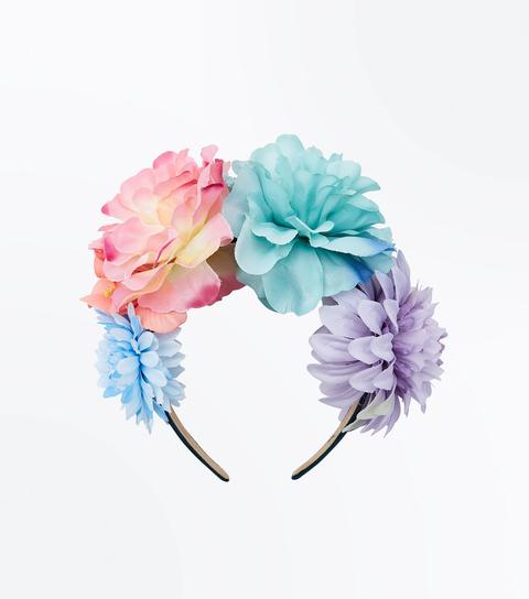 Multi Coloured Floral Headband New Look
