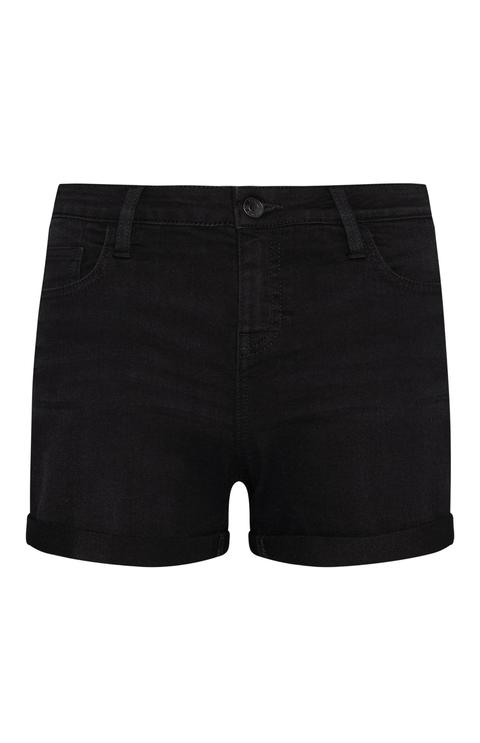 Black High Waist Authentic Shorts