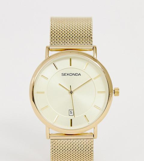 Sekonda – Goldene Netzarmbanduhr, Exklusiv Bei Asos