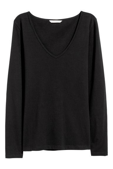 H \u0026 m - maglia in jersey scollo a v. donna h\u0026m - Stileo.it
