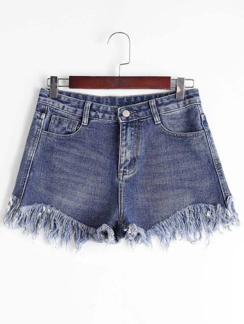 High Waisted Cutoffs Denim Shorts