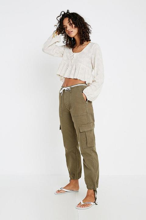 BDG Urban Outfitters Y2K Womens Low Rise Denim Cargo Pants  OLIVE  Tillys